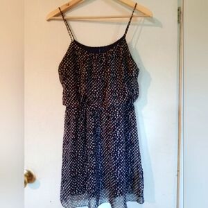 Final Touch Minidress Sz. M Black‎ w polkadots.